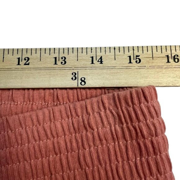 Zara Coral Knit Wide Leg Pull‎ On Pants Size Large - Picture 5 of 7
